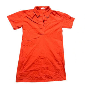 EILEEN FISHER • Women’s Popover Organic Cotton Collared Shirt Relaxed Dress Sz S